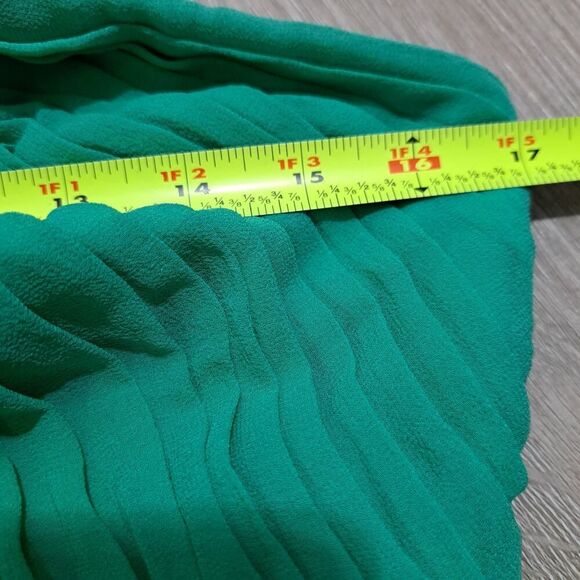 Vintage Tadashi Silk Embellished Sequins Y2k Glam Party Maxi Dress Sz 8 Green - Picture 10 of 13